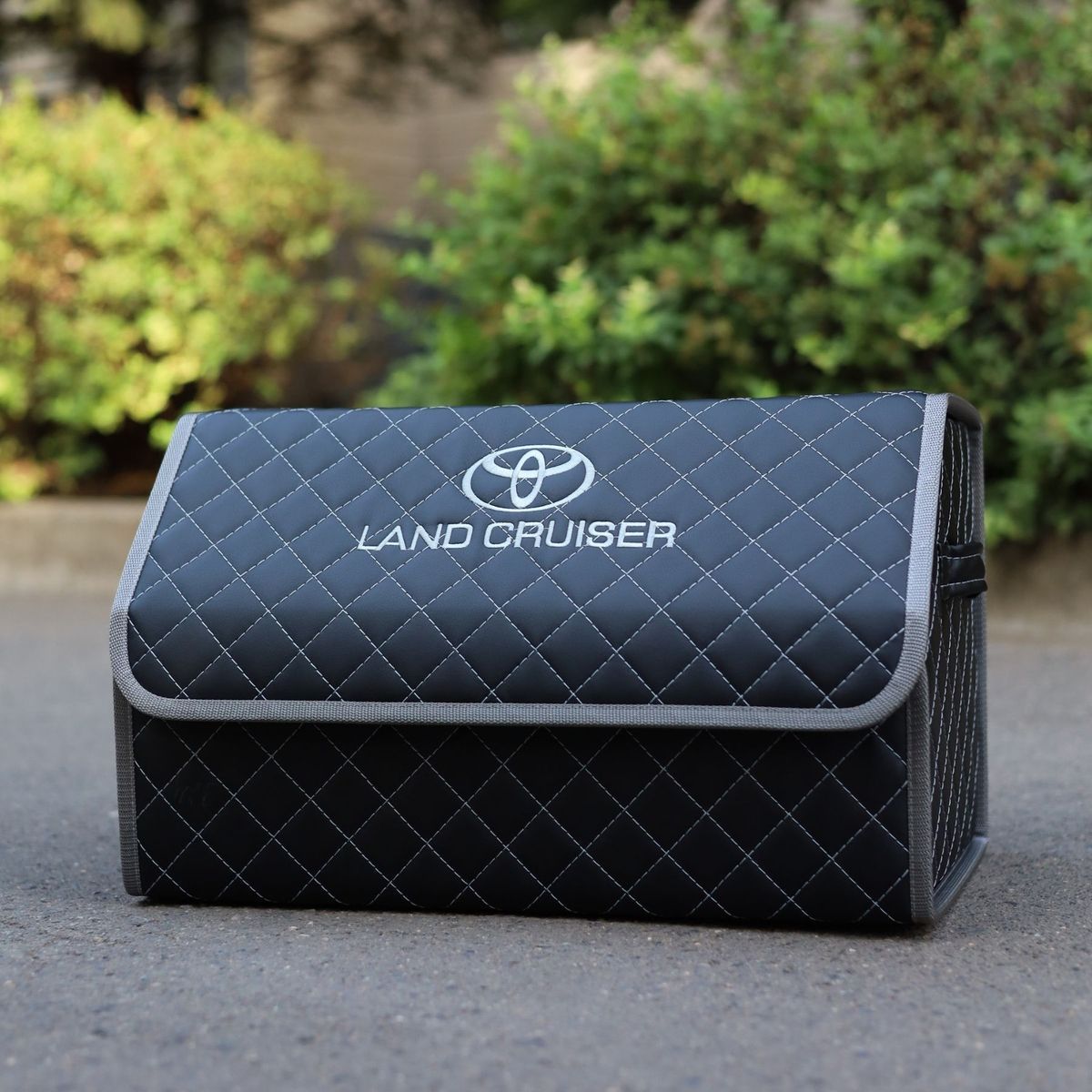 Органайзер в багажник авто Autobag, чорний з сірою строчкою та окантовкою, 50x30x30 см 12-50VN0 фото