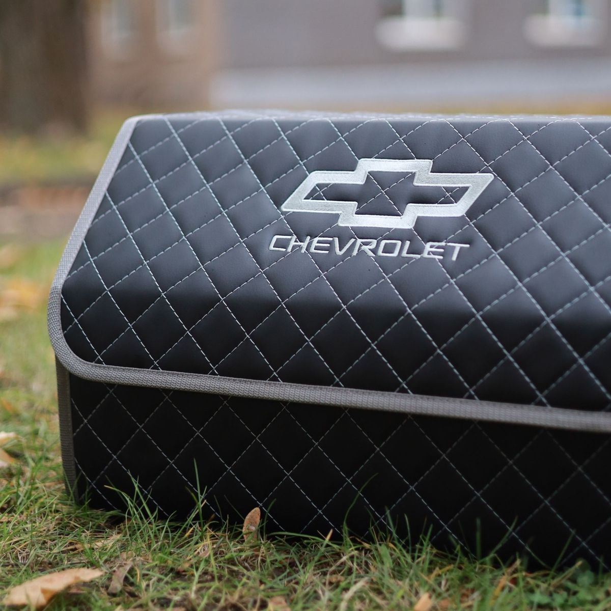 Органайзер в багажник авто Autobag, чорний з сірою строчкою та окантовкою, 50x30x30 см 12-50VN0 фото