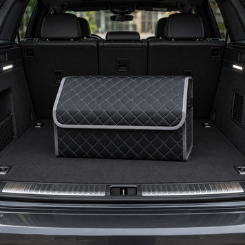Органайзер в багажник авто Autobag, чорний з сірою строчкою та окантовкою, 50x30x30 см 12-50VN0 фото