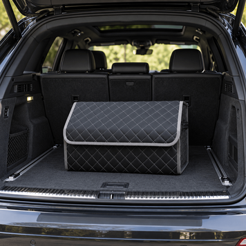 Органайзер в багажник авто Autobag, чорний з сірою строчкою та окантовкою, 50x30x30 см 12-50VN0 фото