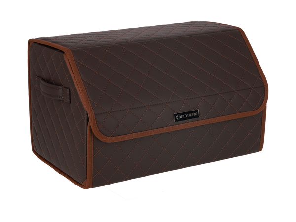 Органайзер в багажник авто Autobag, коричневий з коричневою строчкою, 50x30x30 см 19-50 фото