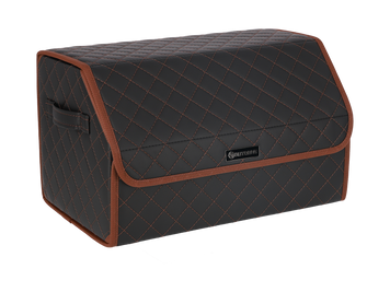 Органайзер в багажник авто Autobag, чорний з коричневою строчкою та окантовкою, 50x30x30 см 09-50VN0 фото