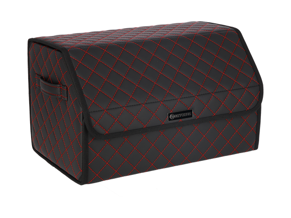 Органайзер в багажник авто Autobag, чорний з червоною строчкою, 50x30x30 см 02-50 фото