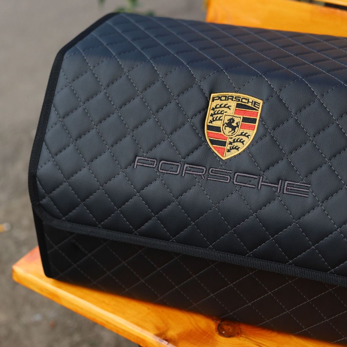 Органайзер в багажник авто Autobag, чорний з темно сірою строчкою, 50x30x30 см 11-50VN0 фото