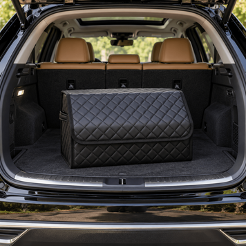 Органайзер в багажник авто Autobag, чорний з чорною строчкою, 50x30x30 см 01-50VN0 фото